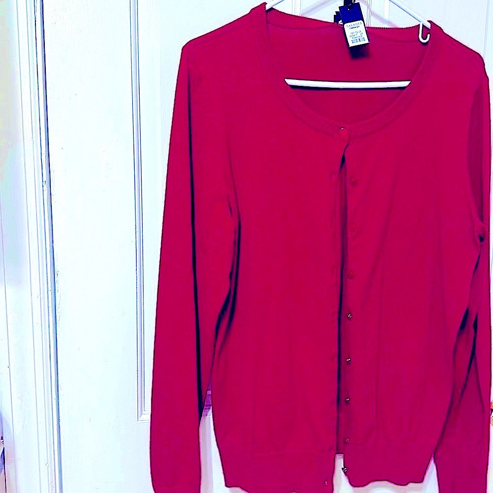 Talbots Red Cardigan
